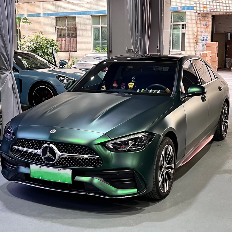 Ghost Metallic Dark Green – PVC Matte Vinyl Wrap
