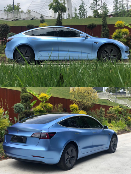 Electric Metallic Mist Blue – PVC Metallic Matte Vinyl Wrap