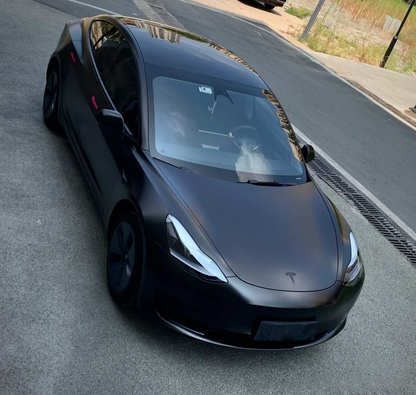 Electric Light Black – PVC Satin Vinyl Wrap