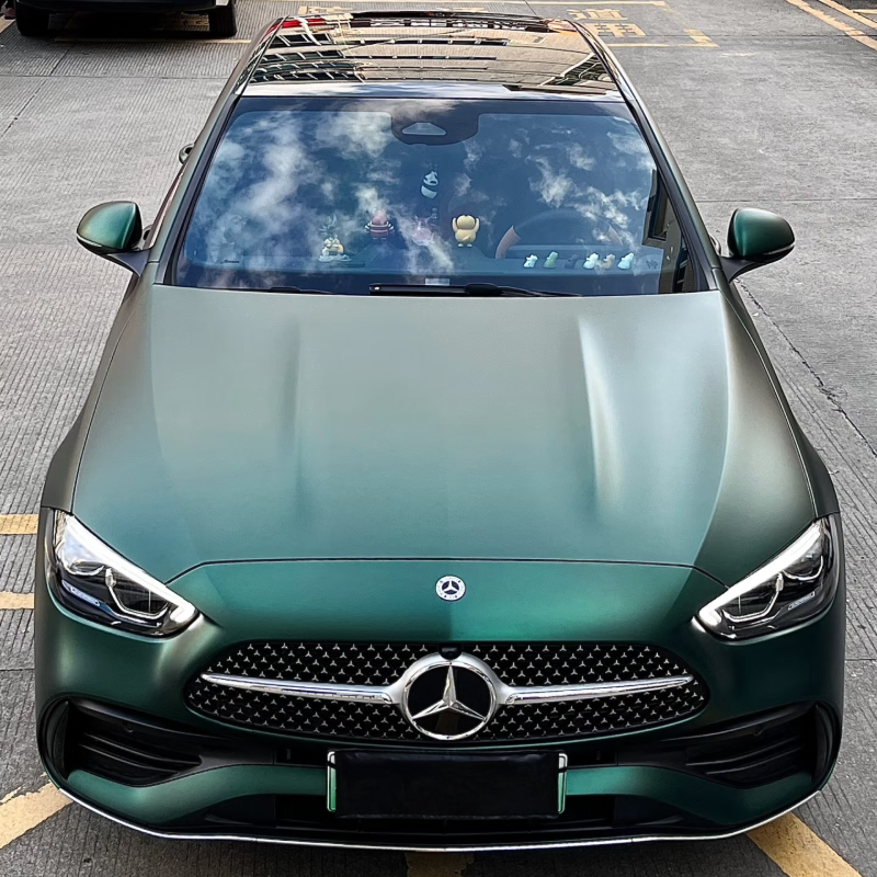 Ghost Metallic Dark Green – PVC Matte Vinyl Wrap