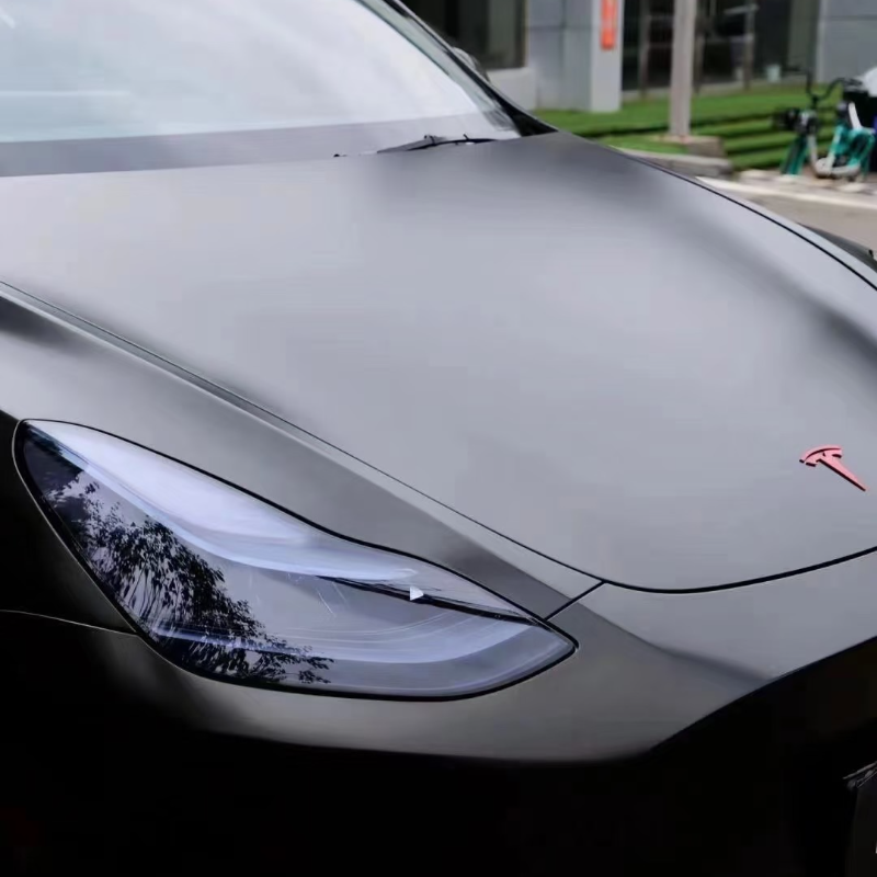 Electric Light Black – PVC Satin Vinyl Wrap