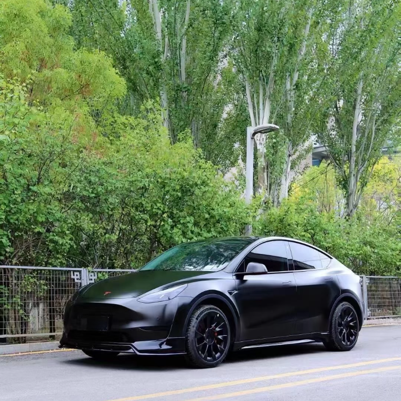 Electric Light Black – PVC Satin Vinyl Wrap