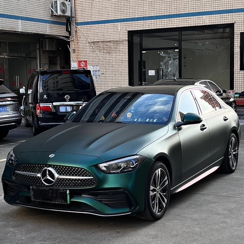 Ghost Metallic Dark Green – PVC Matte Vinyl Wrap