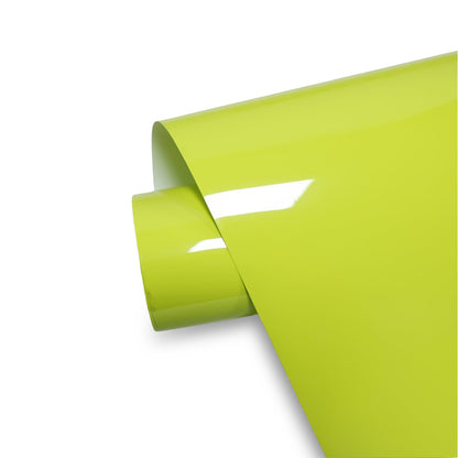 Crystal Fluorescent Yellow – PVC Gloss Vinyl Wrap