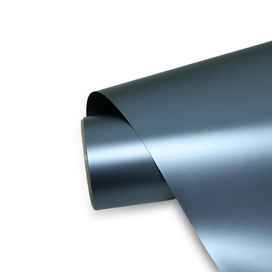 Ghost Metallic Grey Blue – PVC Matte Vinyl Wrap