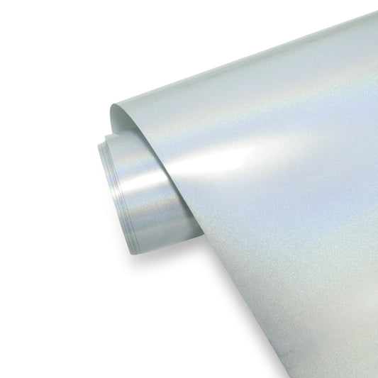 Colourful Laser White – PVC Holographic Pearl Vinyl Wrap
