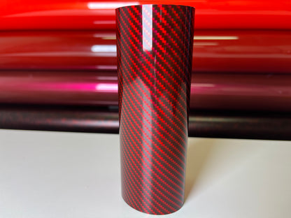 Laser Carbon Fiber Red – PVC Textured Vinyl Wrap
