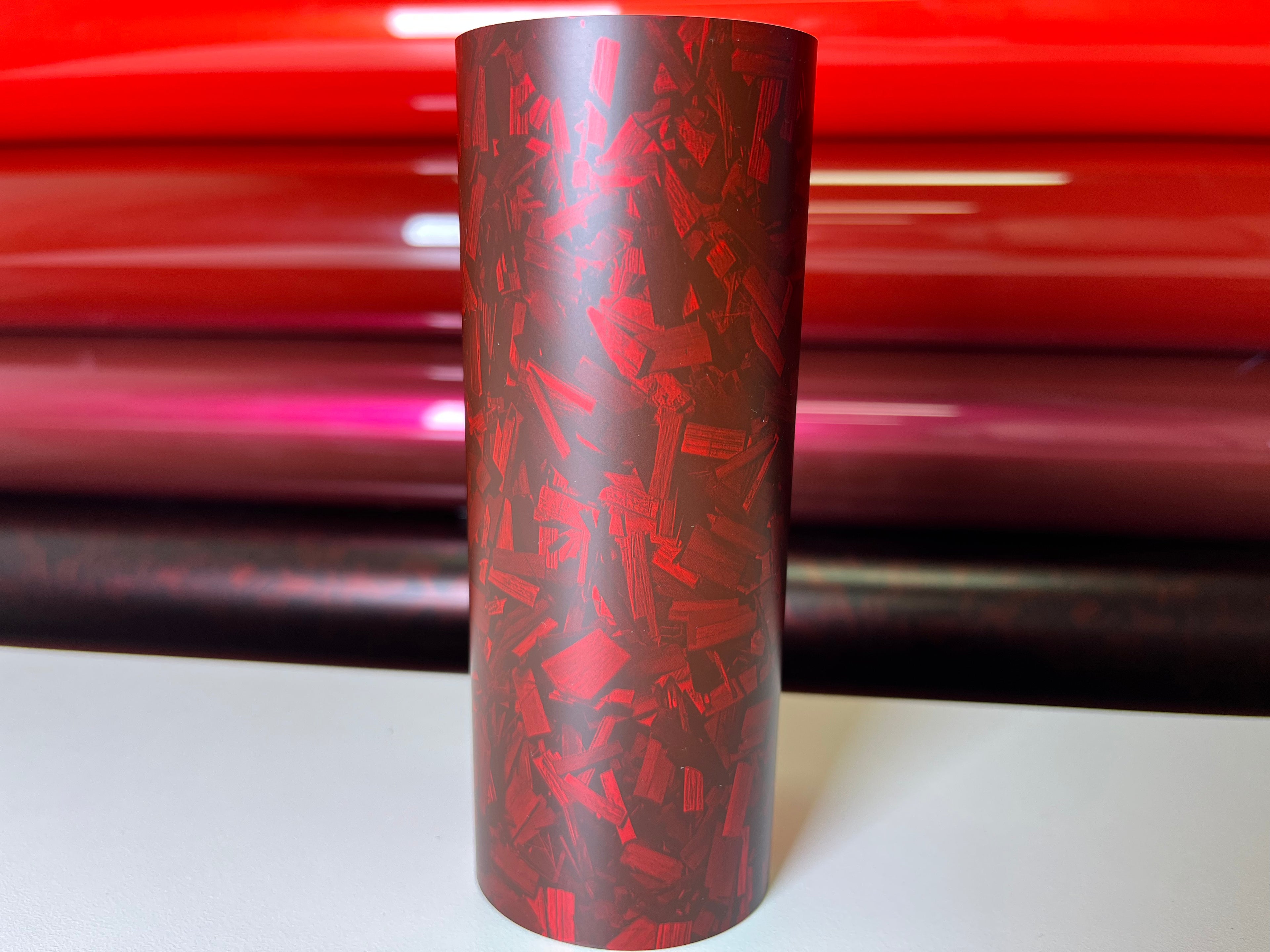 Matte Carbon Flower Red