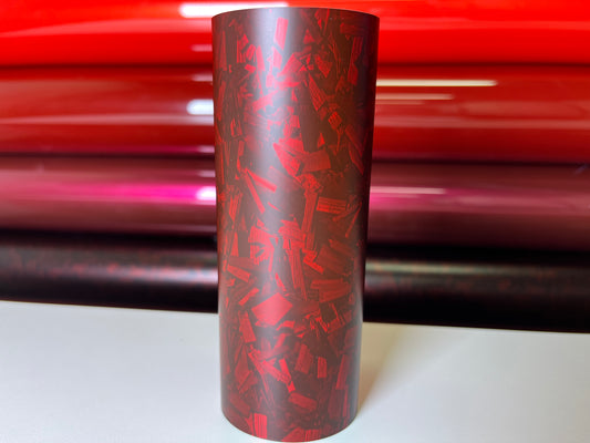 Matte Carbon Flower Red – PVC Matte Vinyl Wrap