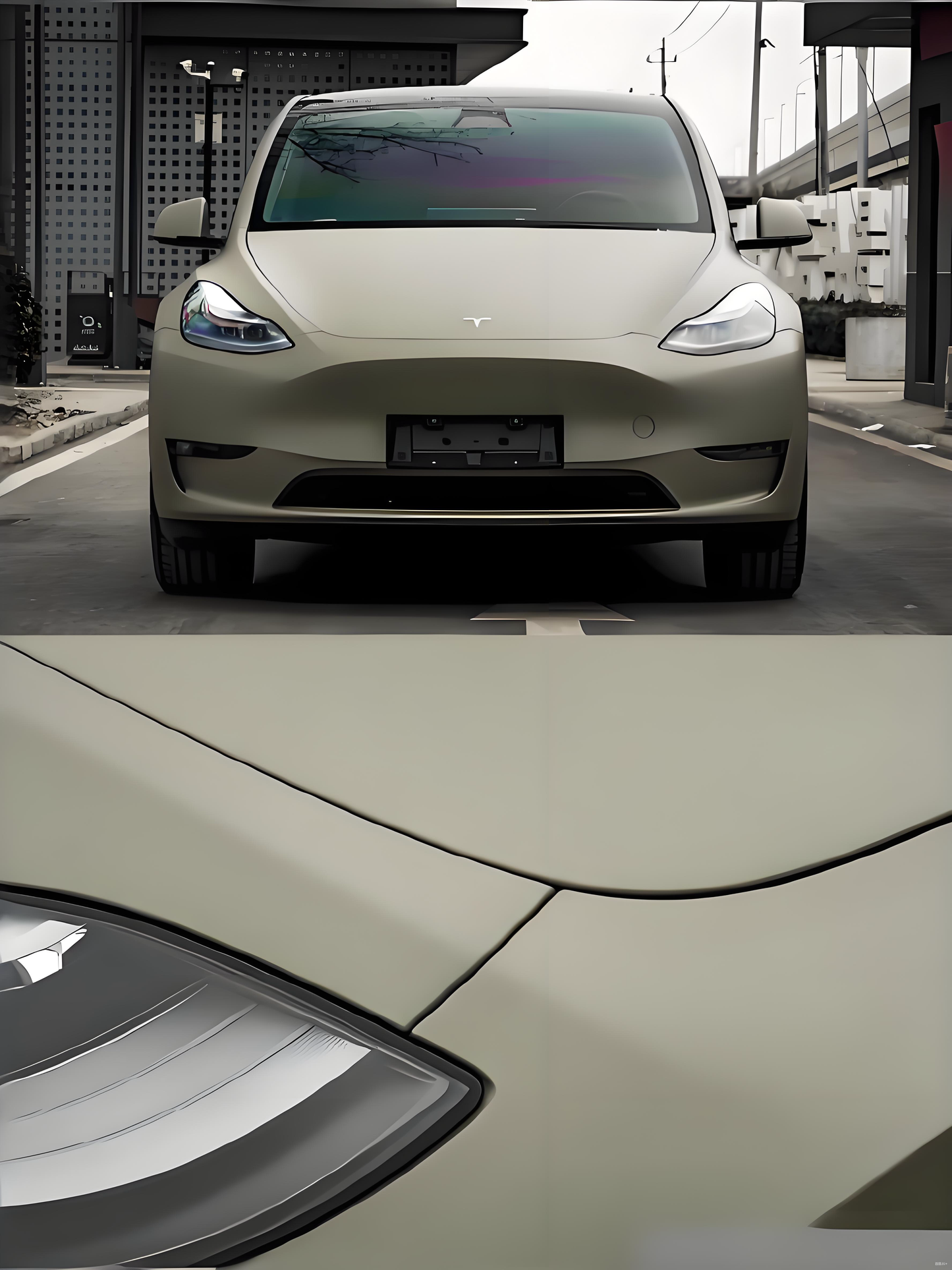 Satin Khaki Green – PVC Satin Matte Vinyl Wrap