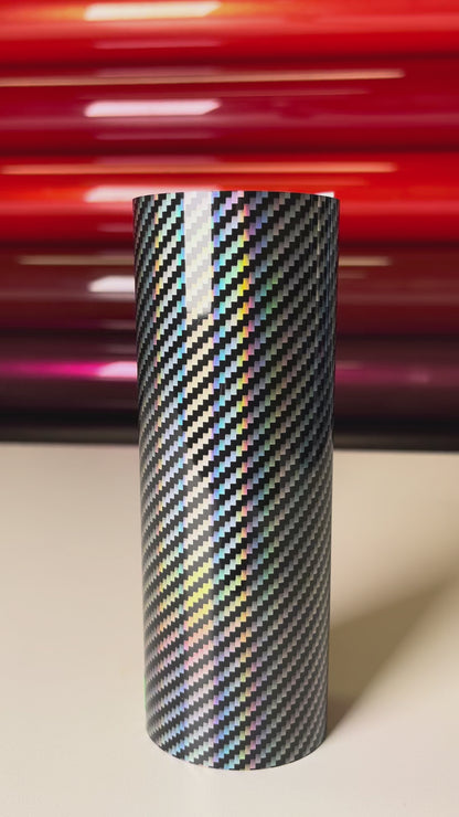 Laser Carbon Fiber Silver – PVC Textured Vinyl Wrap