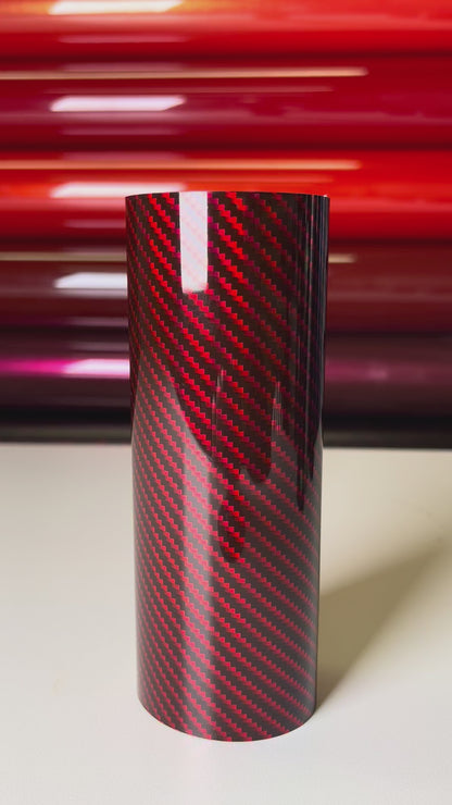 Laser Carbon Fiber Red – PVC Textured Vinyl Wrap