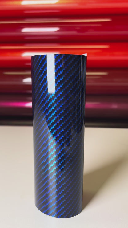 Laser Carbon Fiber Blue – PVC Textured Vinyl Wrap